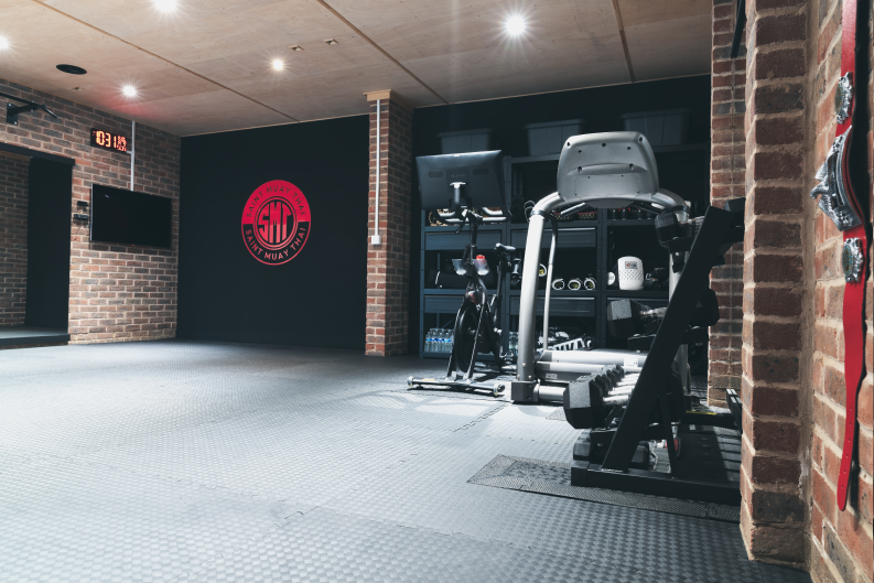 Inside the spacious Saint Muay Thai Gym